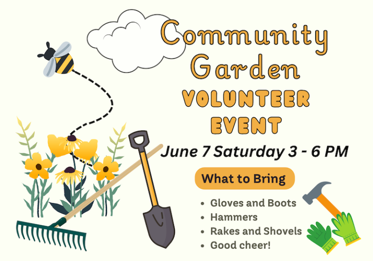 Community Garden Volunteer Event June 7th