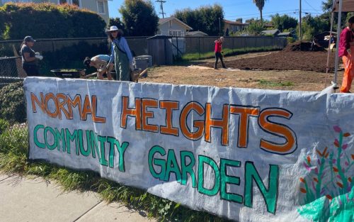 Sign for Normal Heights Community Garden