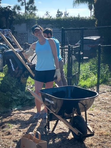 Wheelbarrow in action